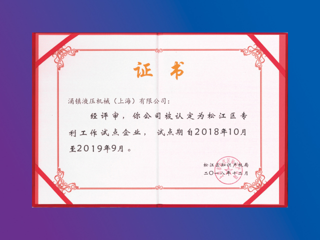 上海市区专利试点企业